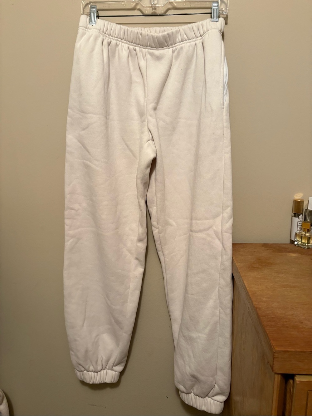 Edikted Off-White Fleece Joggers